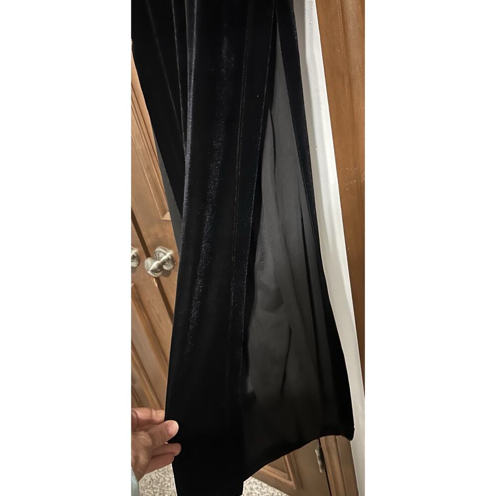 CDC Signature Collection Women's Small BLACK Velvety STRETCH Split Bell Bottoms